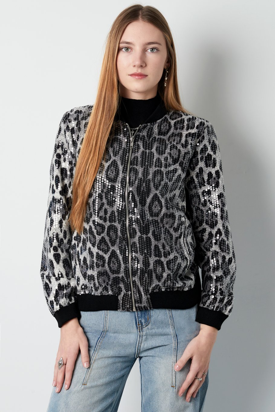 Glitter panter jasje - bruin Afbeelding6